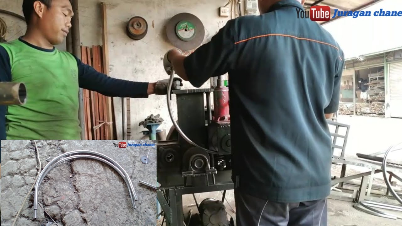 Membuat lengkungan keranda Mayat dengan mesin Bending