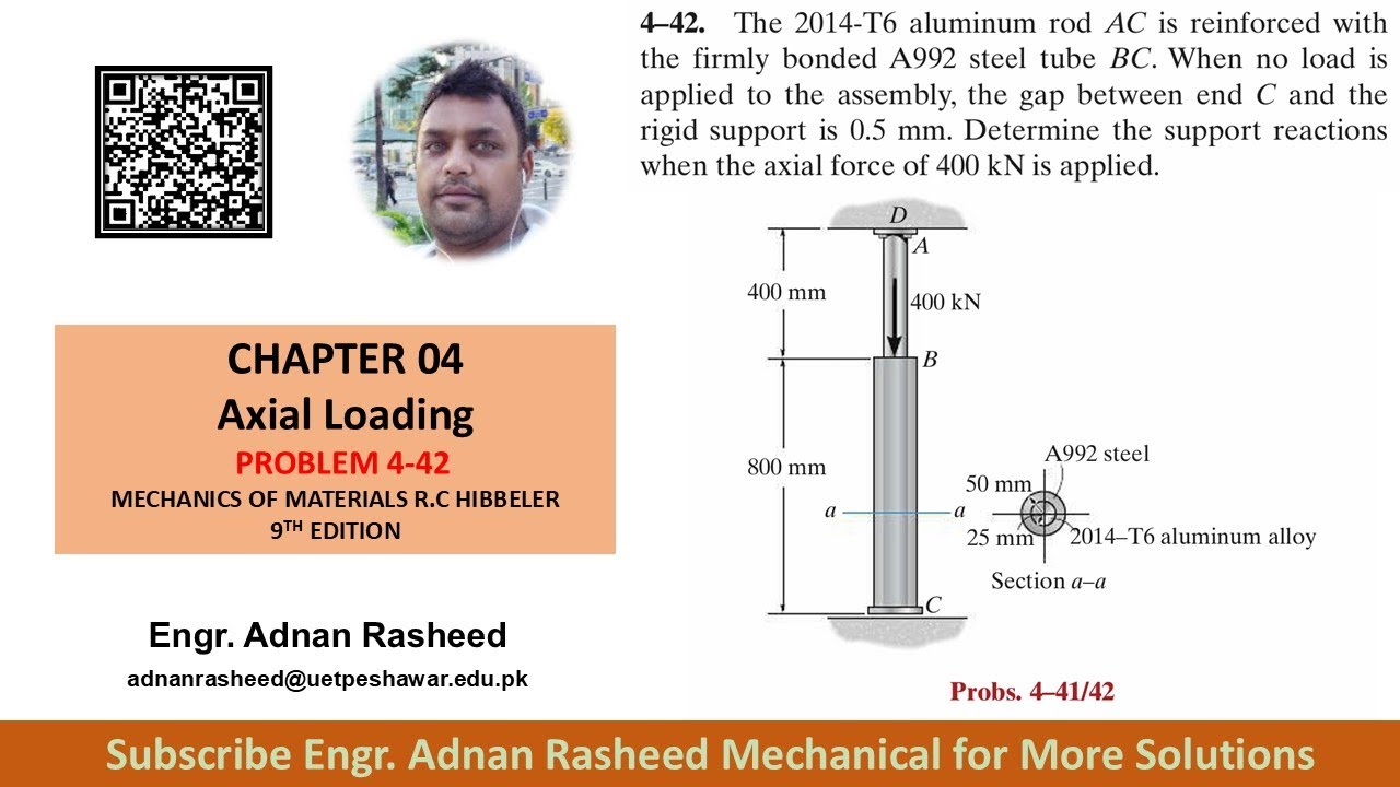 4-42 | Determine the support reactions || Mechanics | Mechanics of Materials RC Hibbeler
