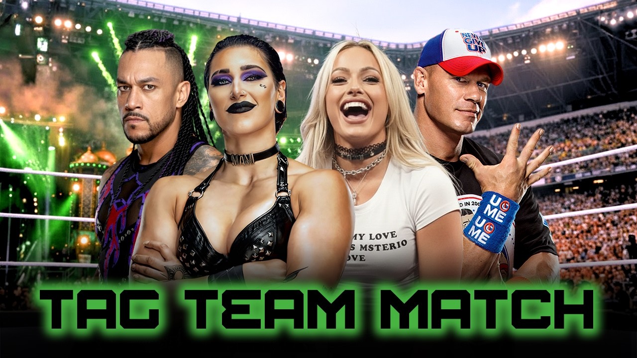 WWE Tag Team Match: Rhea Ripley & Damian Priest vs Liv Morgan & John Cena 19-Feb-26