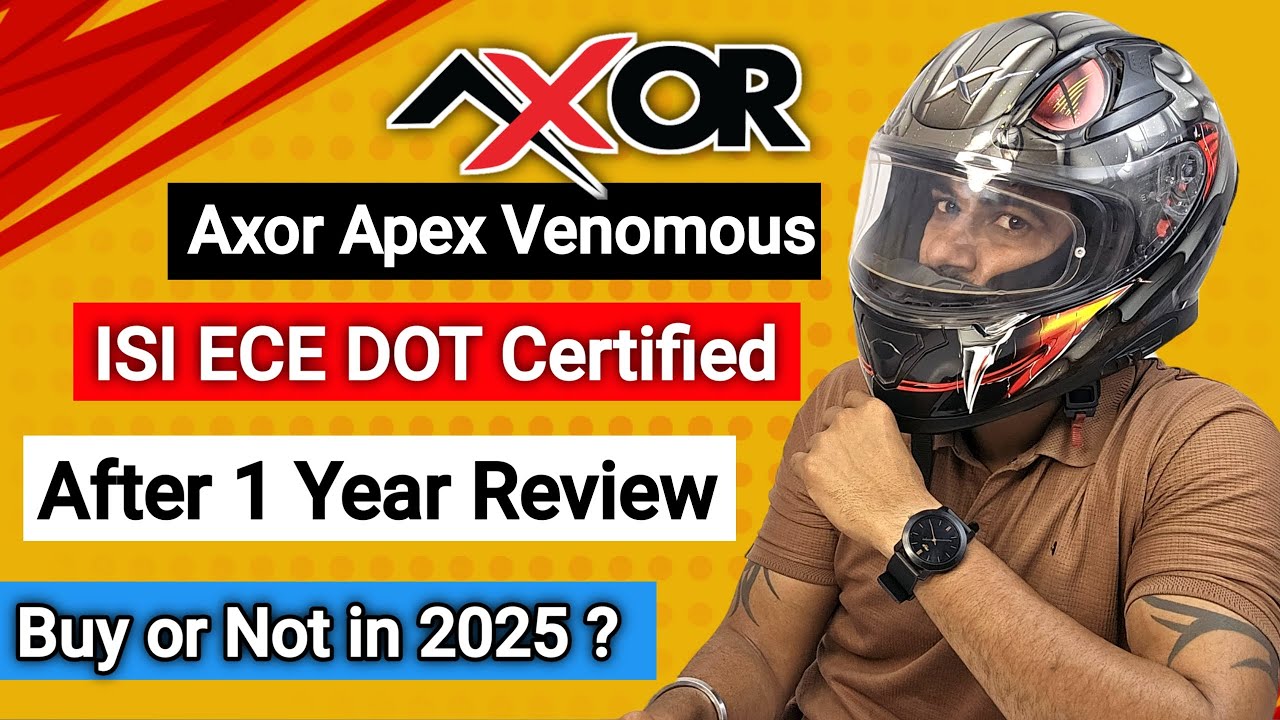 Axor Apex Venomous Helmet after 1 Year Review || Axor Venomous Full Face Helmet Review ||