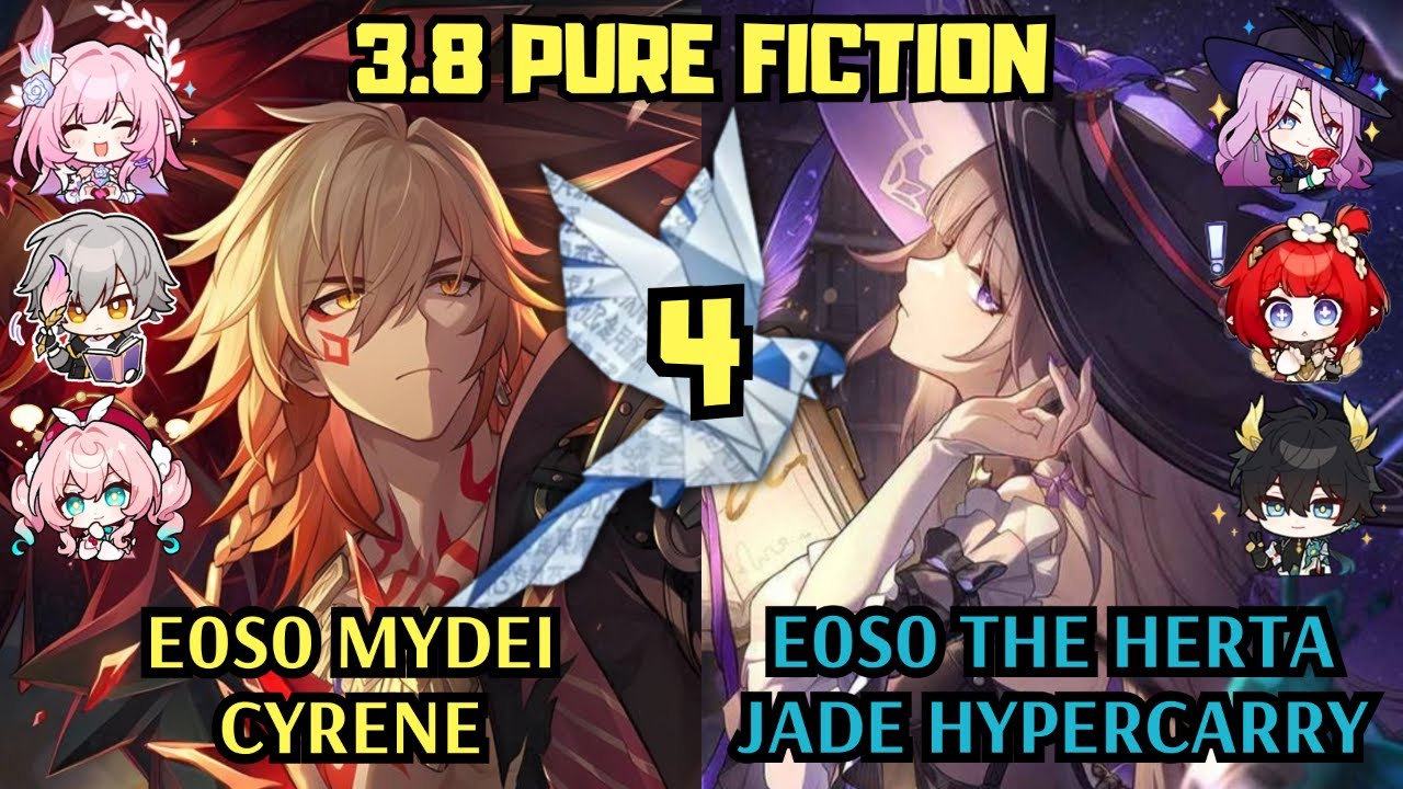 E0 Mydei Cyrene Hypercarry & E0 The Herta Jade Hypercarry | 3.8 Чистая выдумка 4 | Honkai Star Rail