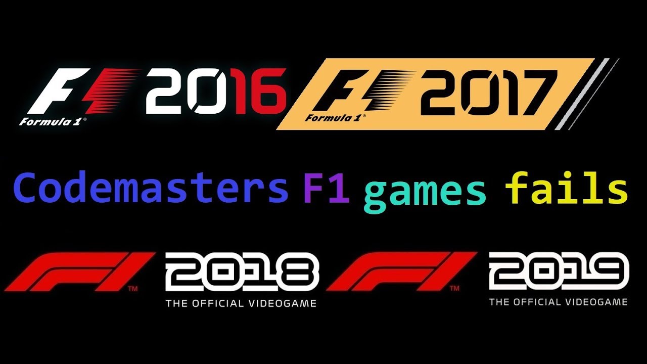 Codemasters F1 2016-2019 game bugs, glitches and fails