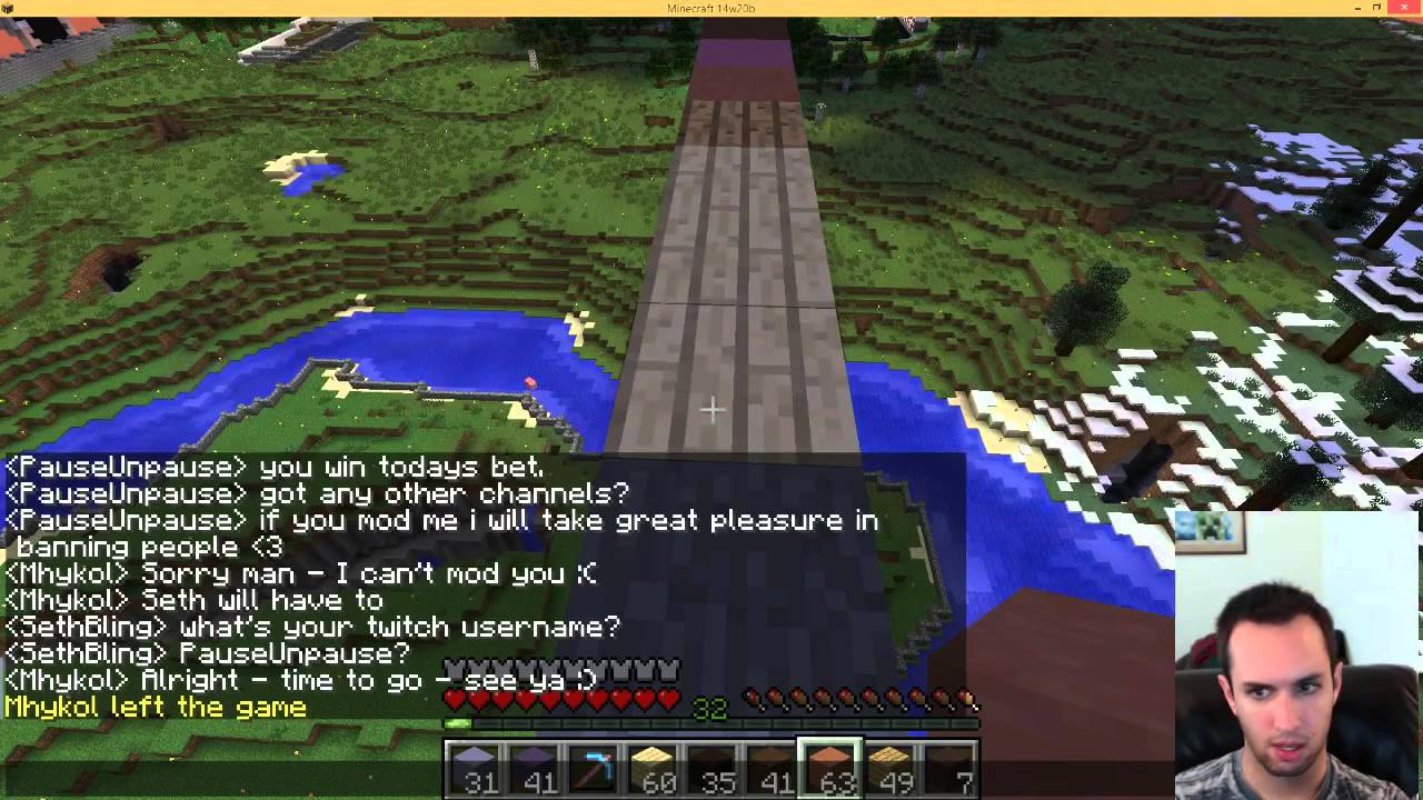 SethBling Livestream on the MindCrack Server