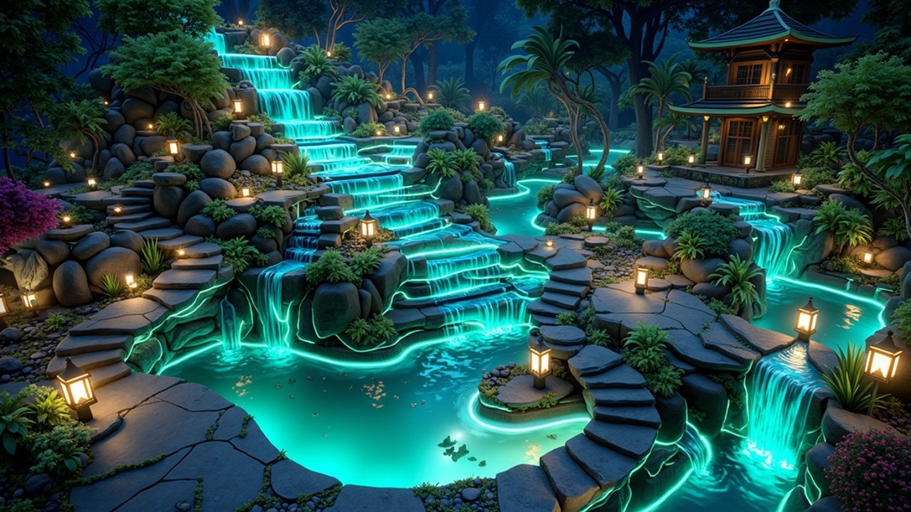 Fantasy Waterfall Soundscape ~ Cinematic Ambient Music for Inner Peace