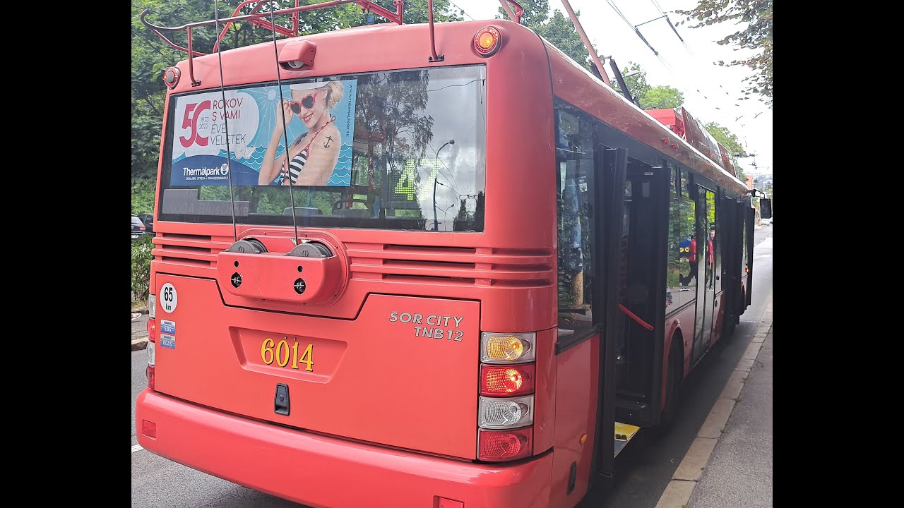 Jazda trolejbusom Škoda 30TR SOR #6014 na linke 47 v Bratislave