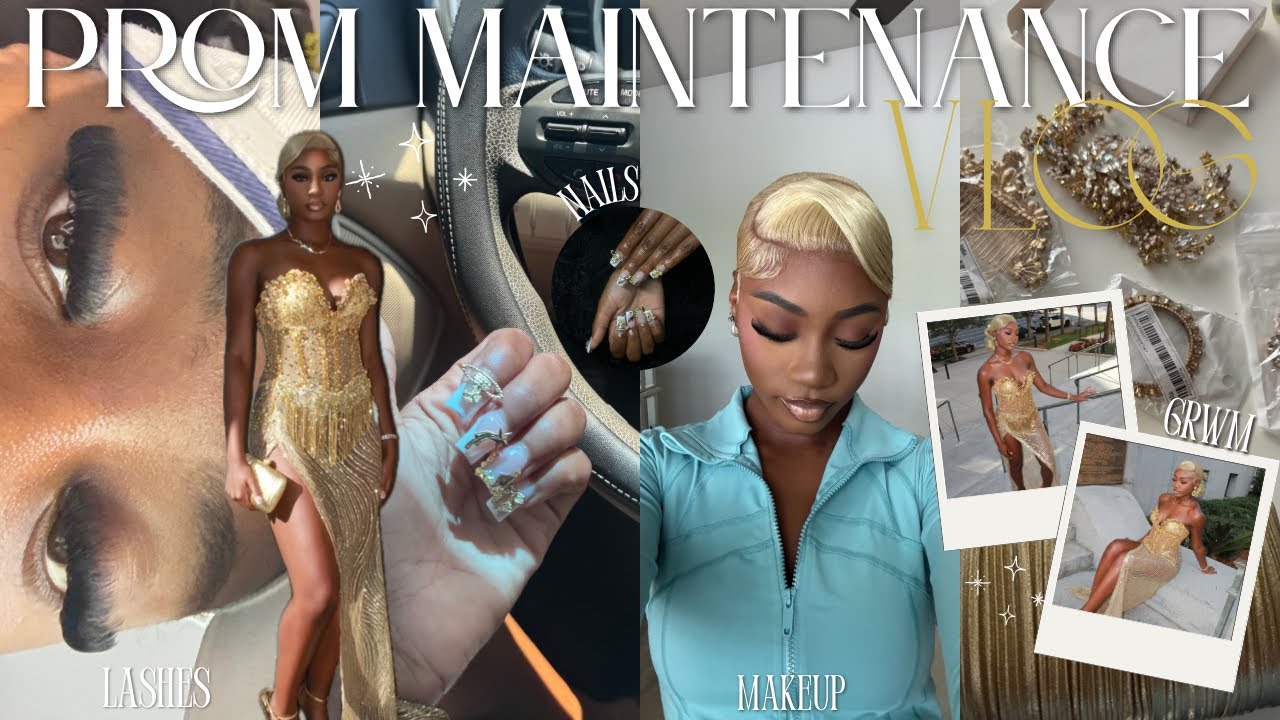 PROM MAINTENANCE VLOG | nails, lashes, hair, makeup, + more!