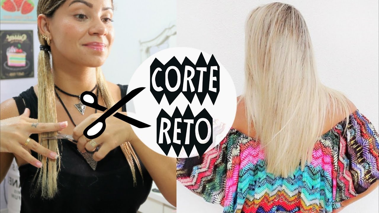 CORTE SEU CABELO EM CASA {Corte Reto} | Estou usando APLIQUE? VEDA #6