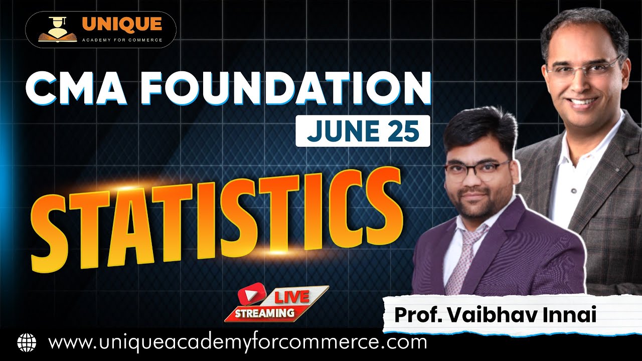 CMA Foundation | Statistics | Probability 1 | June 25 | Prof. Vaibhav Innai