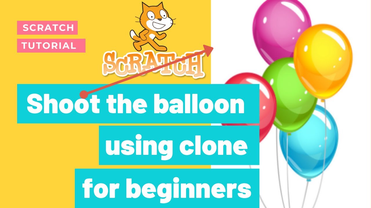 Scratch tutorial:  Beginners: Pop the balloon with arrow in scratch 3.0