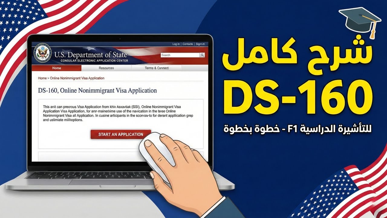 شرح تفصيلي لتعبئة نموذج DS-160 للحصول على التأشيرة الدراسية F1  الدليل الشامل لنموذج DS-160 للطلاب