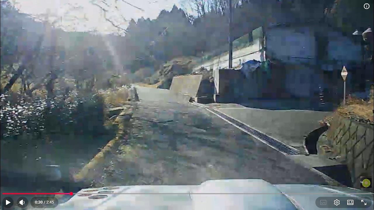 260.山道～氷のフィッシングパーク横まで～なので続く～スーパーの帰り笑～。群馬帝国の日常劇場。中華激安ドラレコ。たまに米軍ラジオON。群馬の車窓から