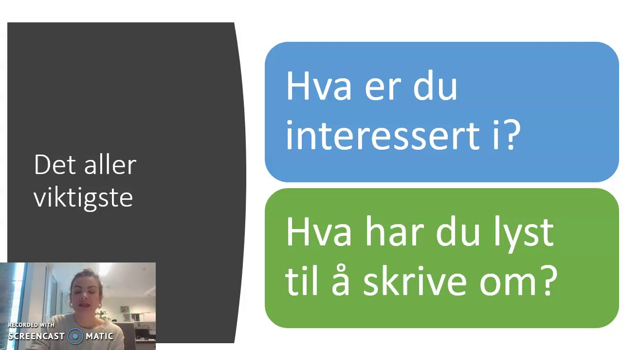 Intro til fordypningsemnet