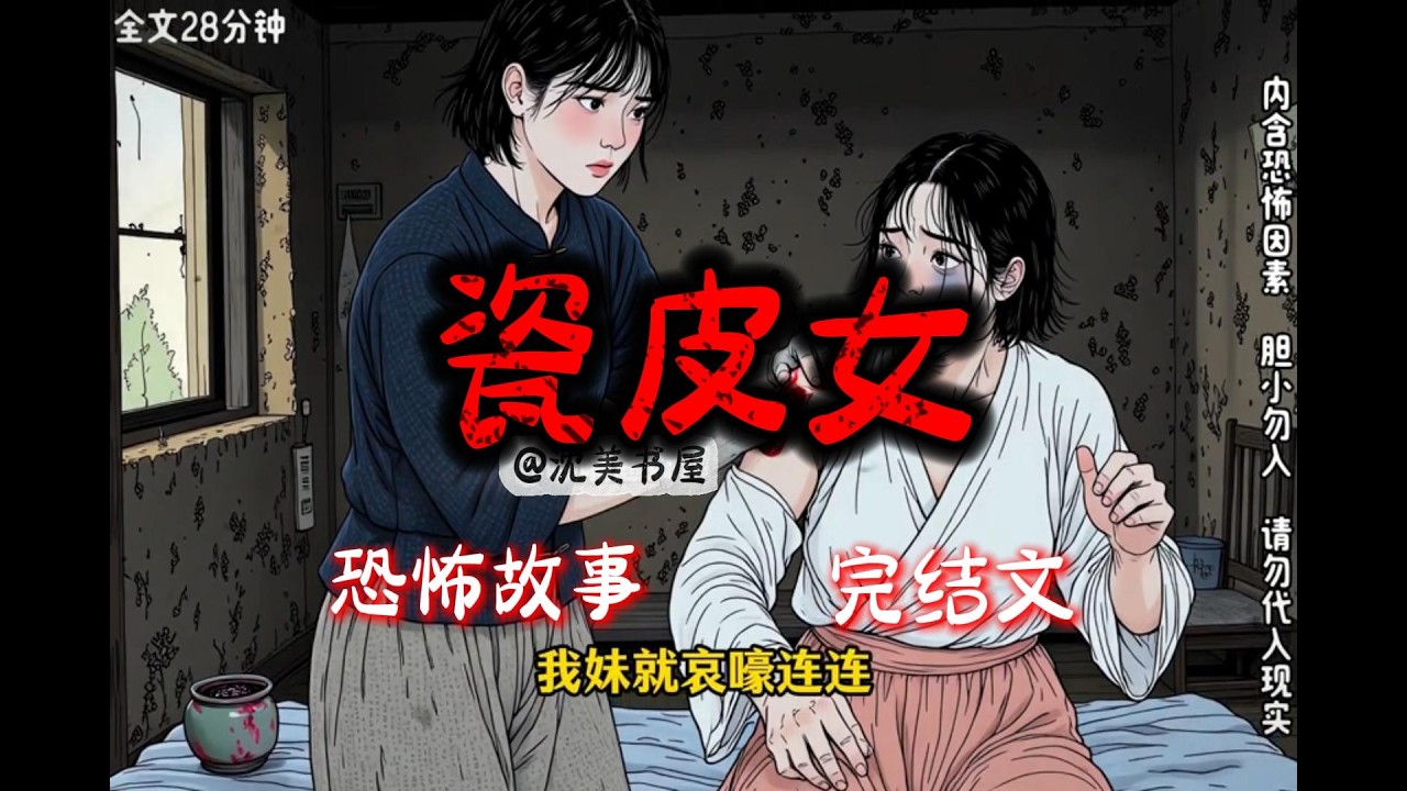 《瓷皮女》28分钟 哄睡悬疑故事已完结。#沈美书屋 #悬疑恐怖故事#一口气看完系列#完结文#哄睡神器#民间故事