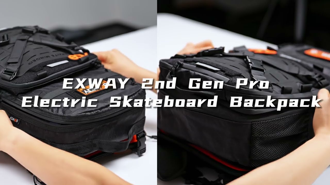 EXWAY 2nd Gen Pro Electric Skateboard Backpack