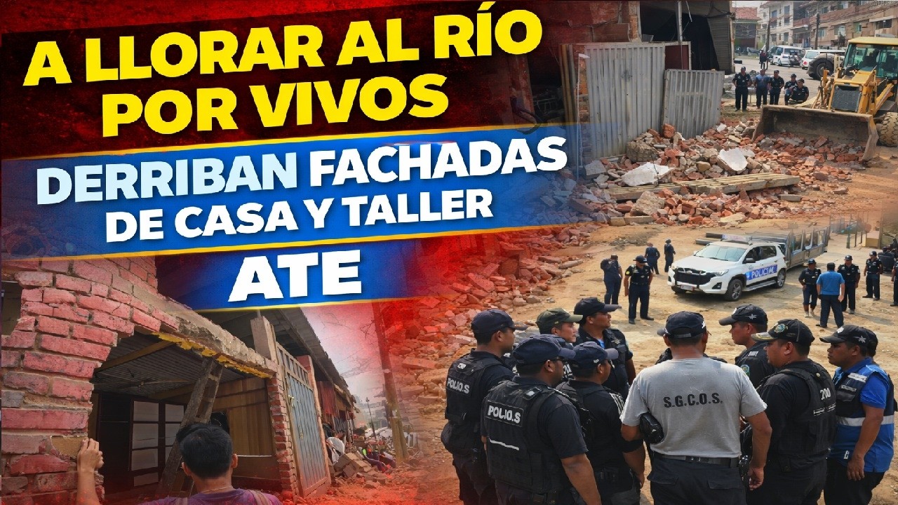 LES TUMBAN LA FACHADA!!  LLOREN por vivos en APROPIARSE DE ESPACIOS PUBLICOS muchos AÑOS - ATE