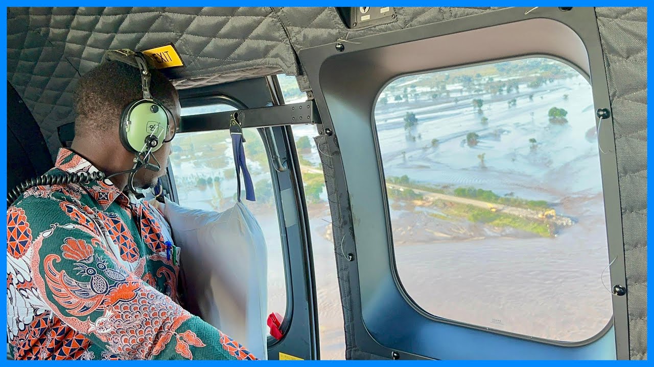 BASHUNGWA ATUMIA HELIKOPTA KUKAGUA UREJESHAJI WA MAWASILIANO YA BARABARA YA DAR - LINDI