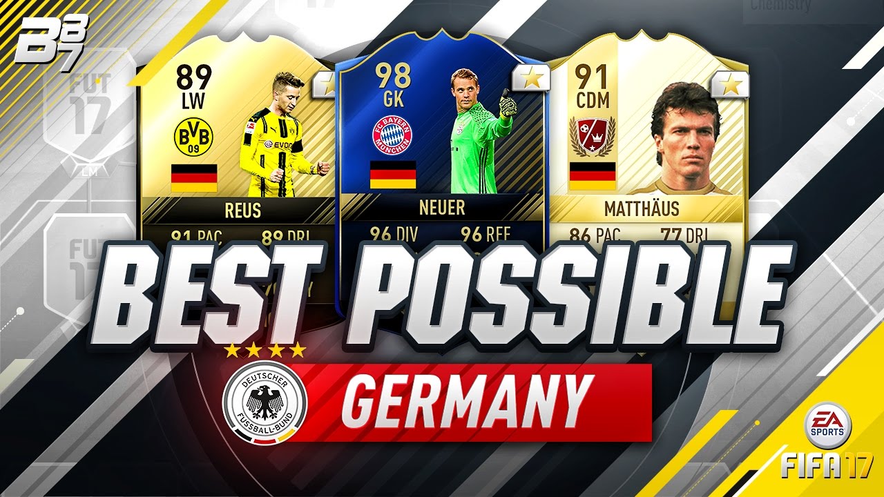 BEST POSSIBLE GERMANY TEAM! w/ TOTY NEUER AND IF REUS! | FIFA 17