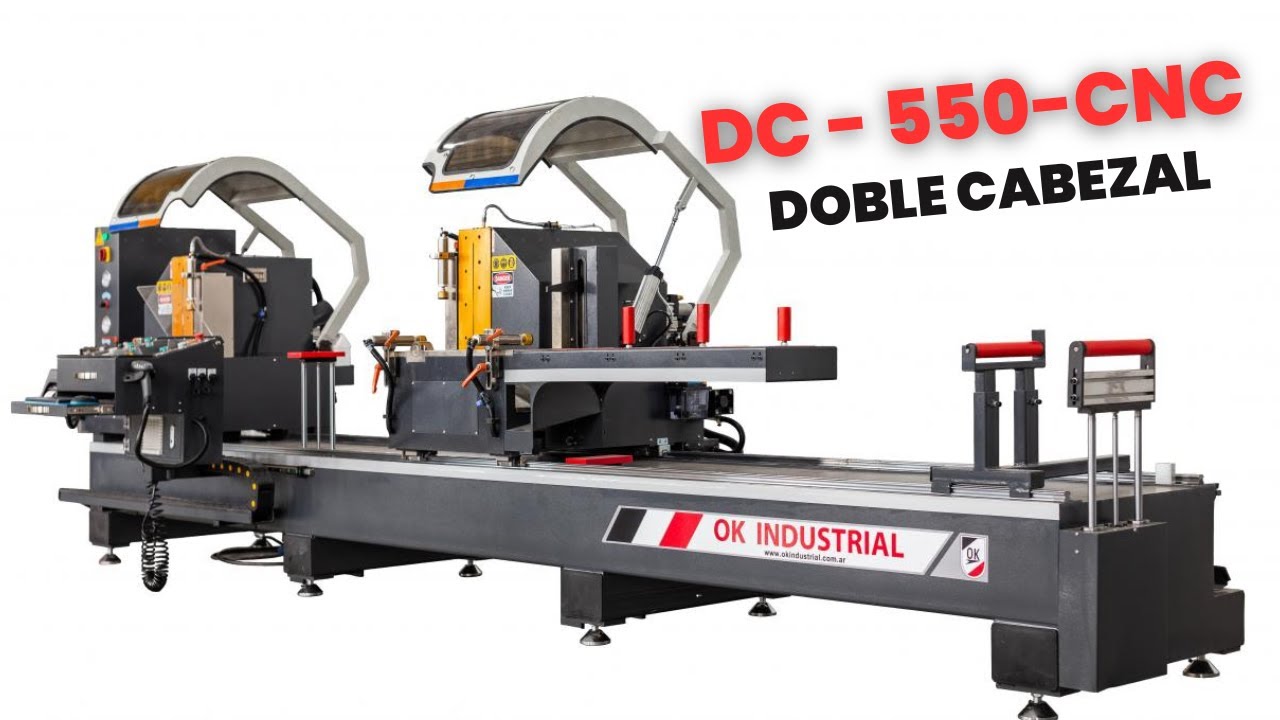 DC 550 Doble Cabezal Automática para Aluminio y PVC OK Industrial