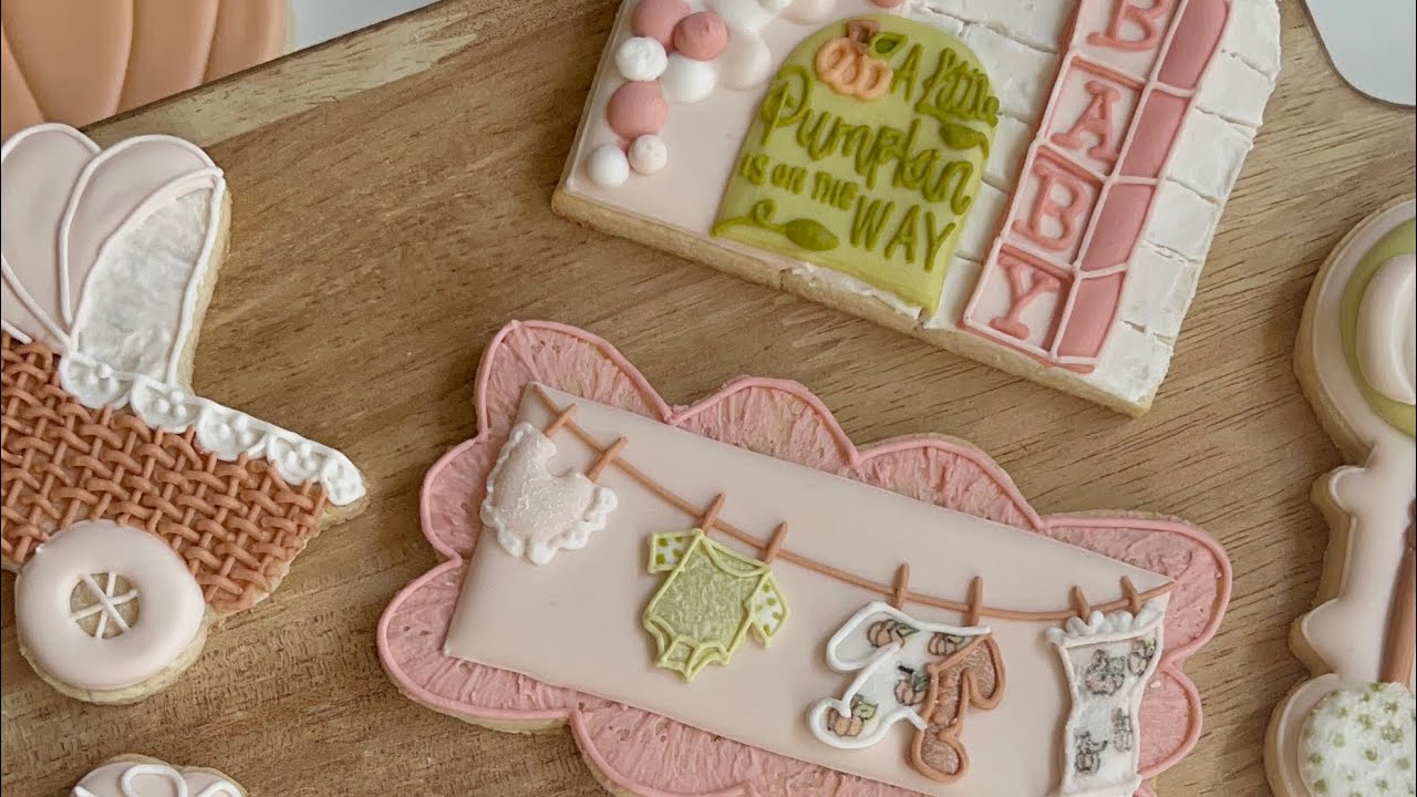 PUMPKIN baby shower COOKIE decorating COMPILATION