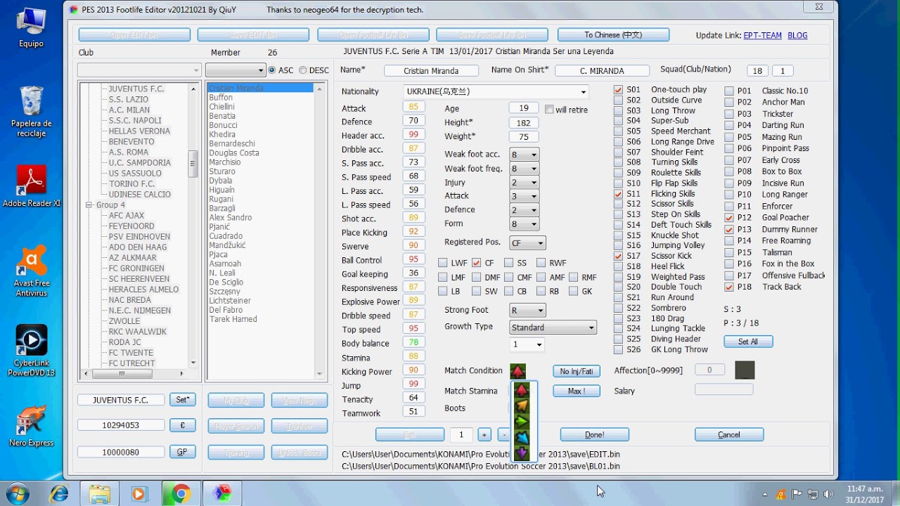 Editor para pes 2013