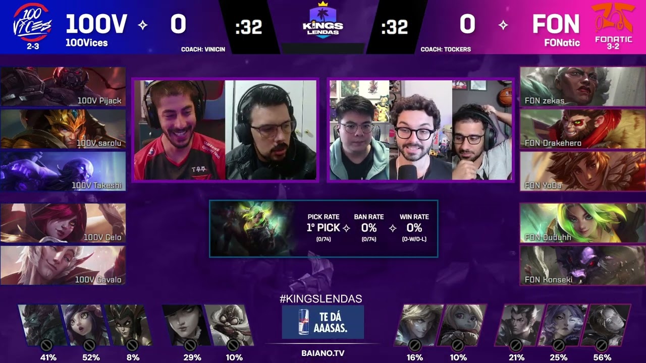 FONatics x 100 Vices | MD3 - Jogo 1 | Kings Lendas 3 - Dia 11 | Ilha das Lendas