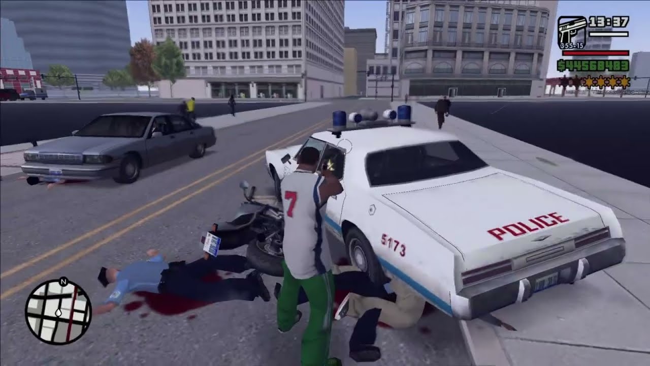 GTA SA [PC] (GTA Underground Mod) Gameplay 44 (Free Roam in Midway City + Wanted Level)