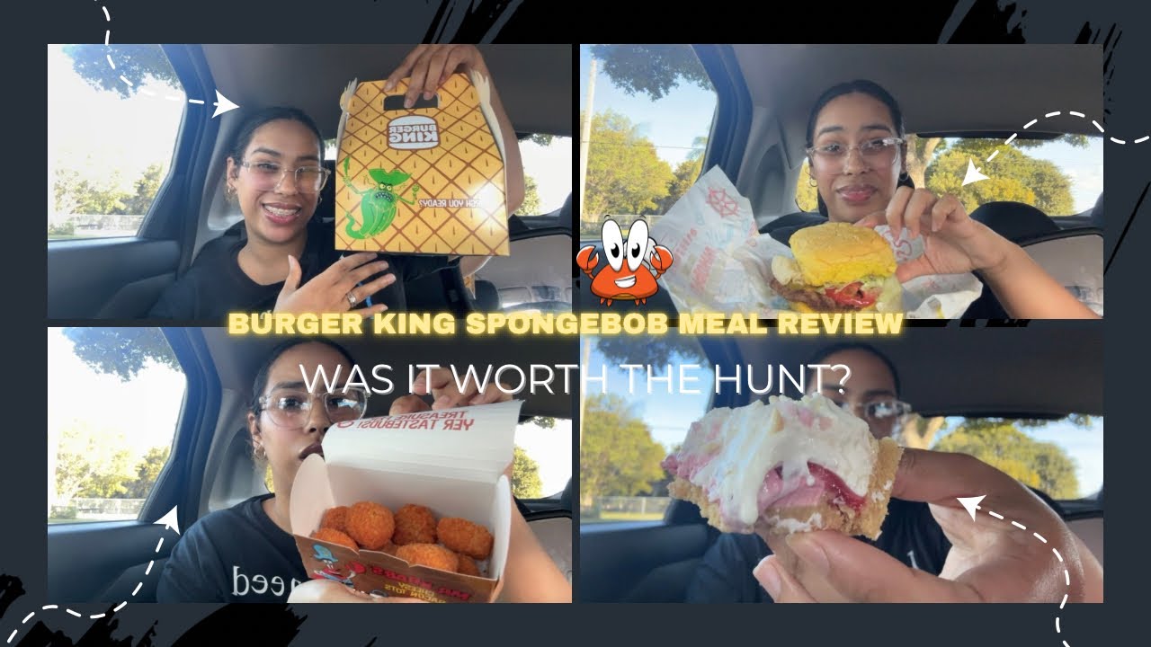 Tried The Burger King SpongeBob Meal! Food Review🍍🍔
