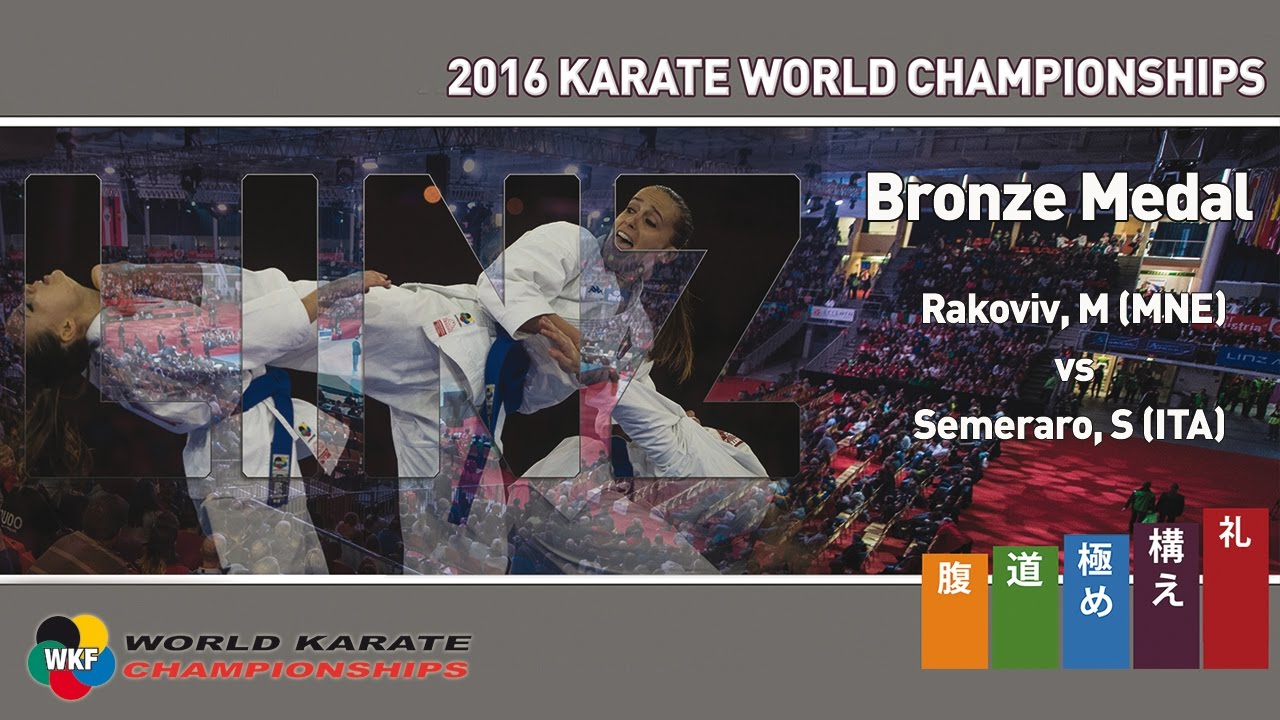 BRONZE MEDAL. Female Kumite -68kg. Rakovic (MNE) vs Semeraro (ITA). 2016 World Karate Championships