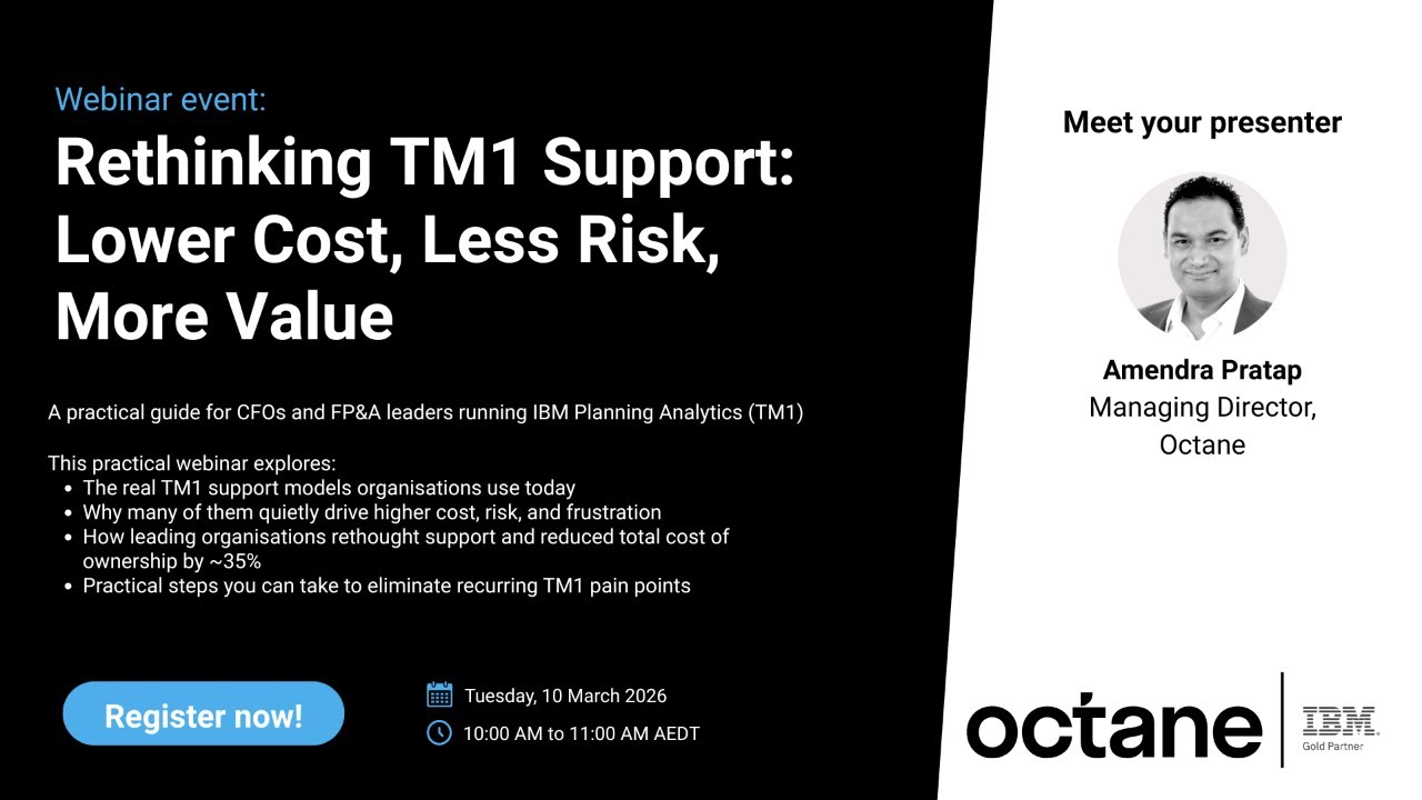 Rethinking TM1 Support: Lower Cost, Less Risk, More Value