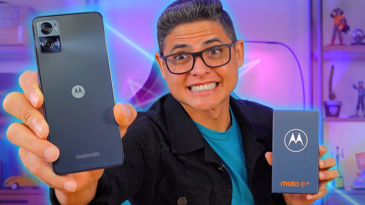 CHEGOU! Motorola MOTO E22, será que esse smartphone BASICÃO é bom para VOCÊ? Unboxing e Impressões