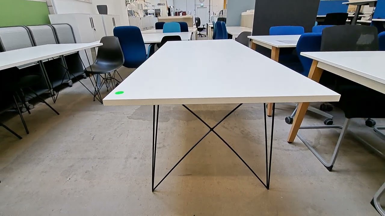Konferenztisch Besprechungstisch Tisch Bürotisch weiß 180x80x75 Büromöbel bt0252
