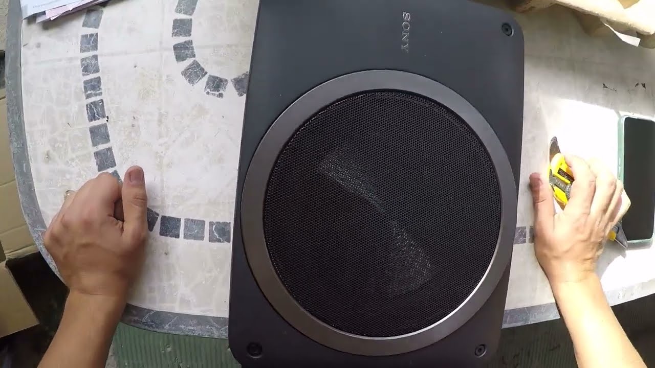 Unboxing Subwoofer Sony XS AW8
