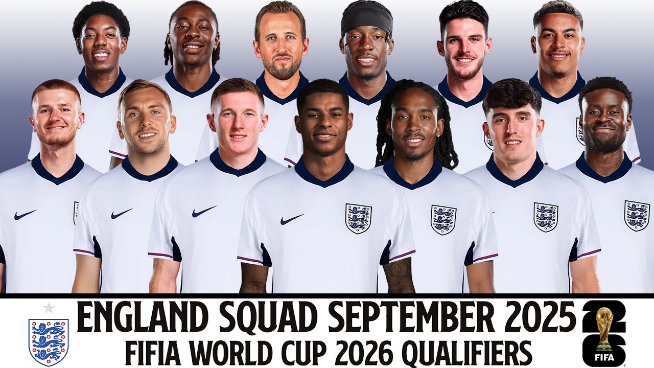 ENGLAND Official Squad September 2025 | FIFIA World Cup 2026 Qualifiers
