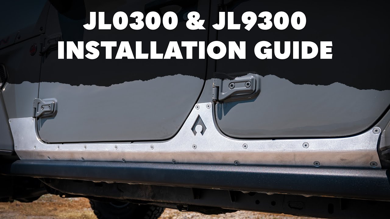 Jeep JLU Rocker Armor Installation Guide - JL0300 & JL9300