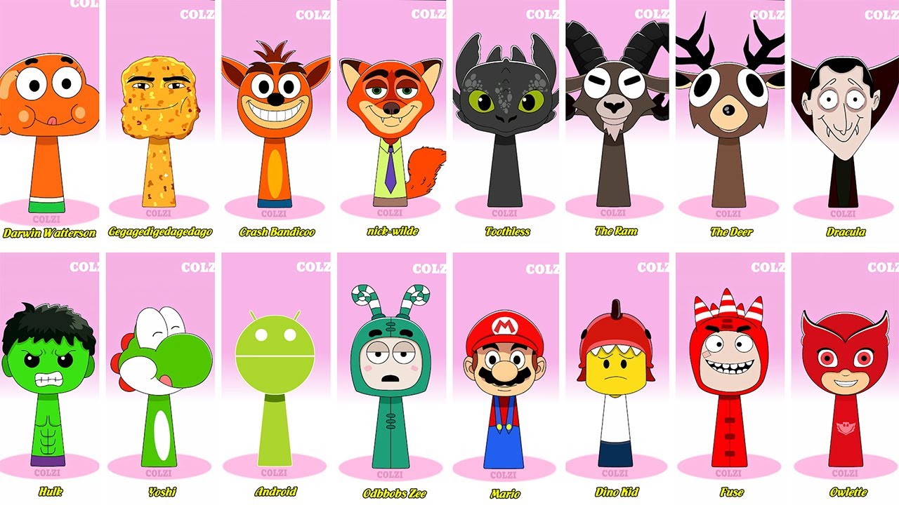Incredibox Sprunki OC Phase 1 to Phase 3 Google Chrome, Boss Baby, Alex, Man Ray, HAMOOD HABIBI
