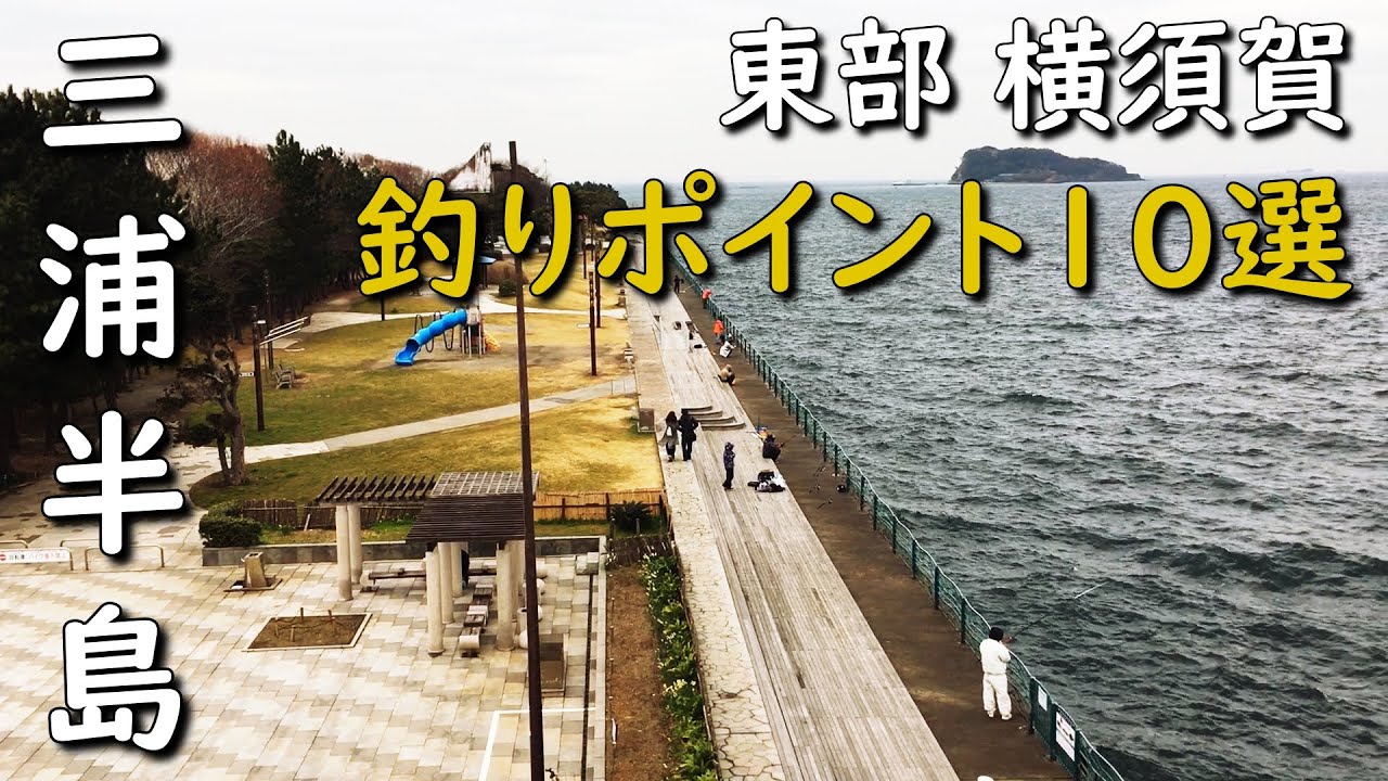 神奈川県三浦半島東部横須賀の釣りポイント10選 アイクル うみかぜ公園 海辺釣り公園 大津港新堤防 観音崎 陸軍桟橋 燈明崎 開国橋突堤 平作川河口 久里浜海岸 野比海岸 MANCING MANIA