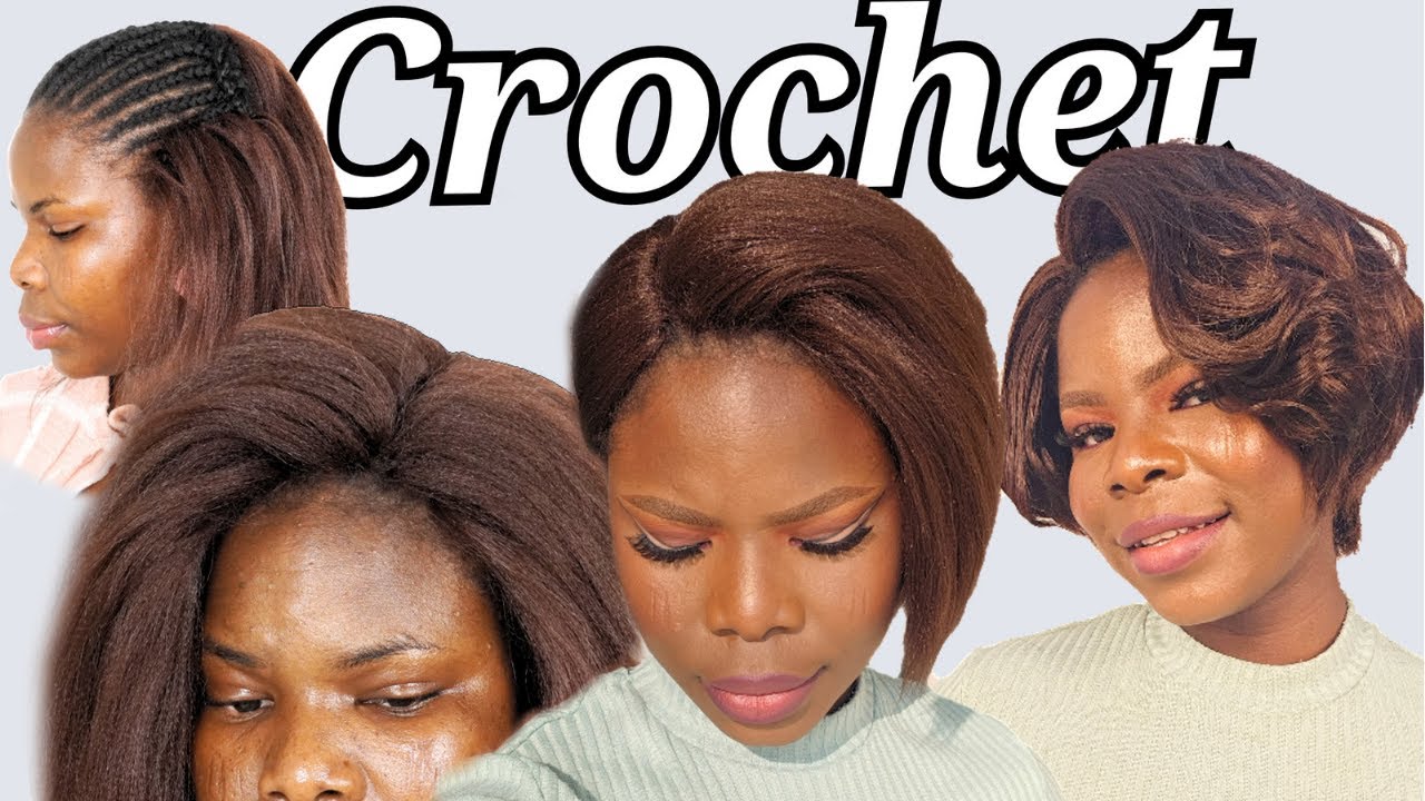 How To Do ➡ Illusion Crochet Hairline  Braids Using Straight Braiding Hair
