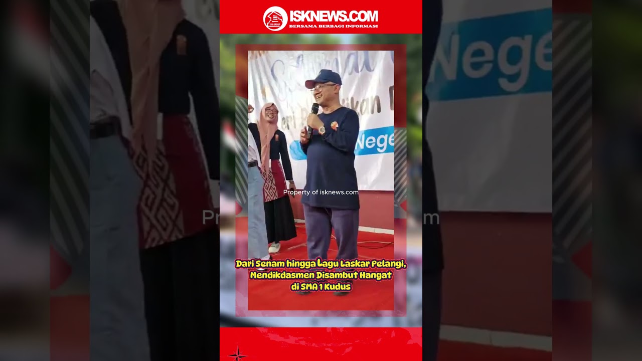 Dari Senam hingga Lagu Laskar Pelangi, Mendikdasmen Disambut Hangat di SMA 1 Kudus