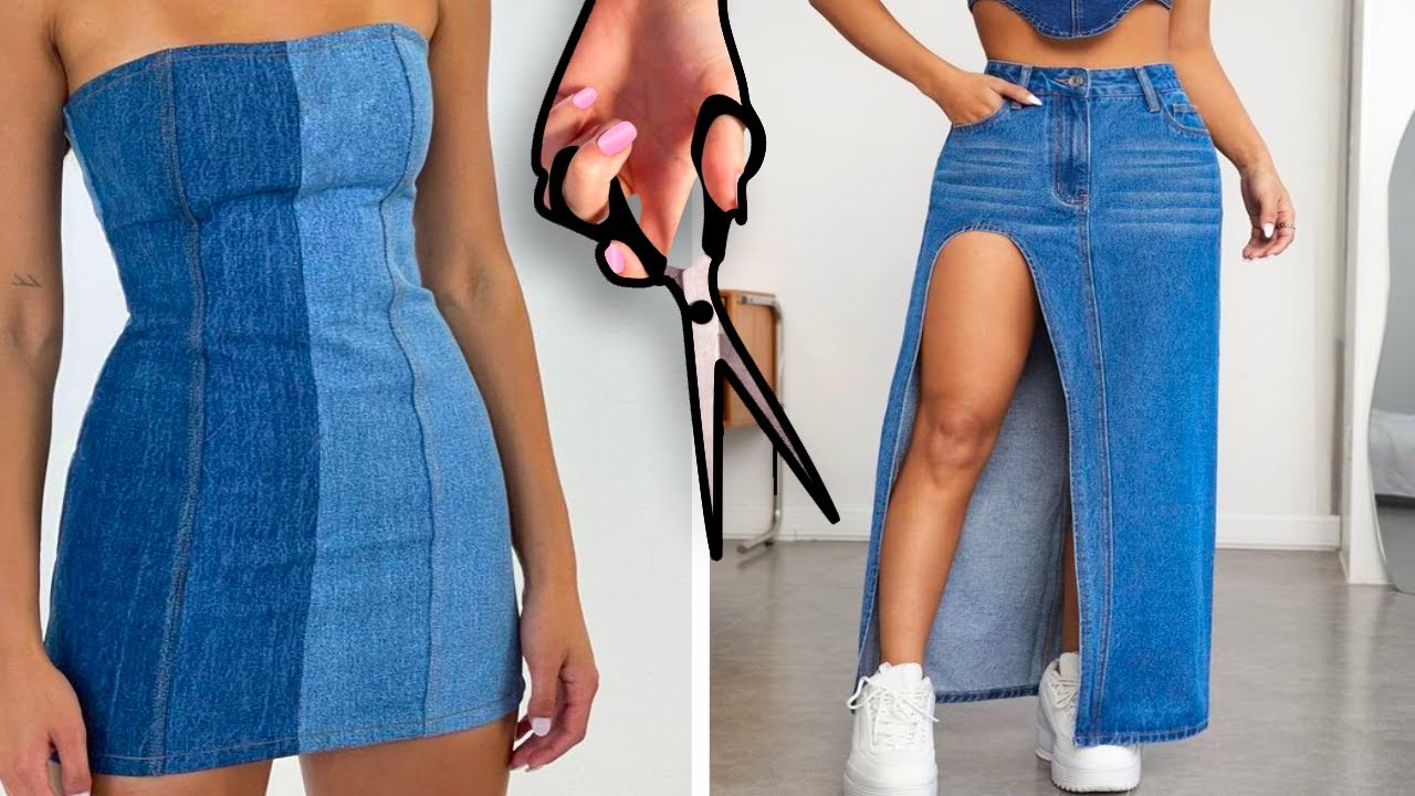 DIY de Costura: Como Transformar Calça Jeans Velha em Roupas da Moda Recicling