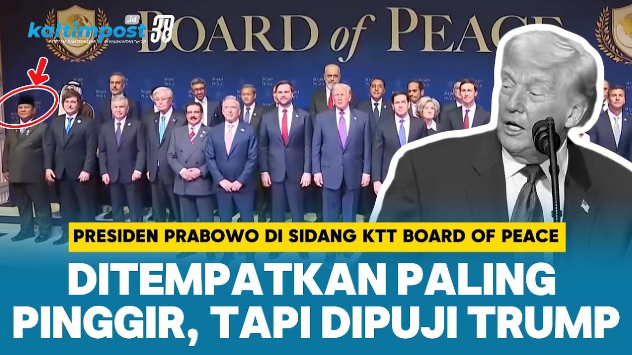 Penyebab Prabowo Diposisikan Paling Pinggir saat Sesi Foto Board of Peace, setelah Dipuji-puji Trump