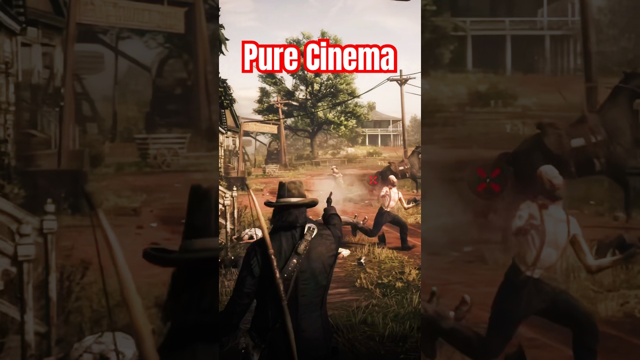 What Lore Accurate John Marston Shoots Like 🤠💥😵 #johnmarston #cinematicgameplay #rdr2