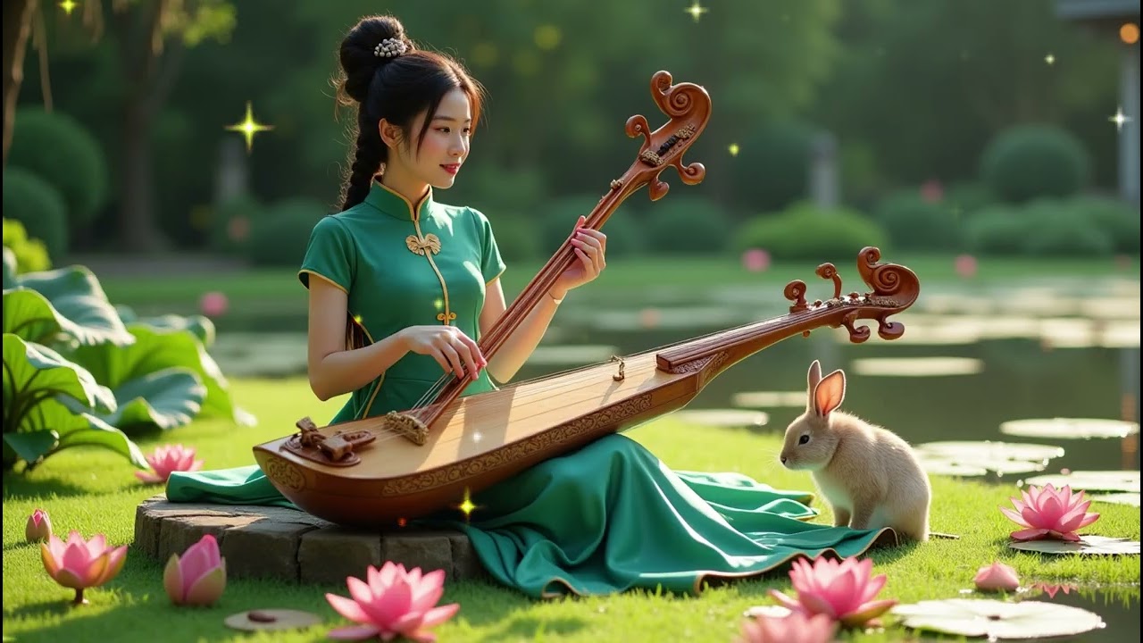 🌸 Traditional Chinese Lute Music in a Blooming Garden | Relaxing Nature Melody 🎶