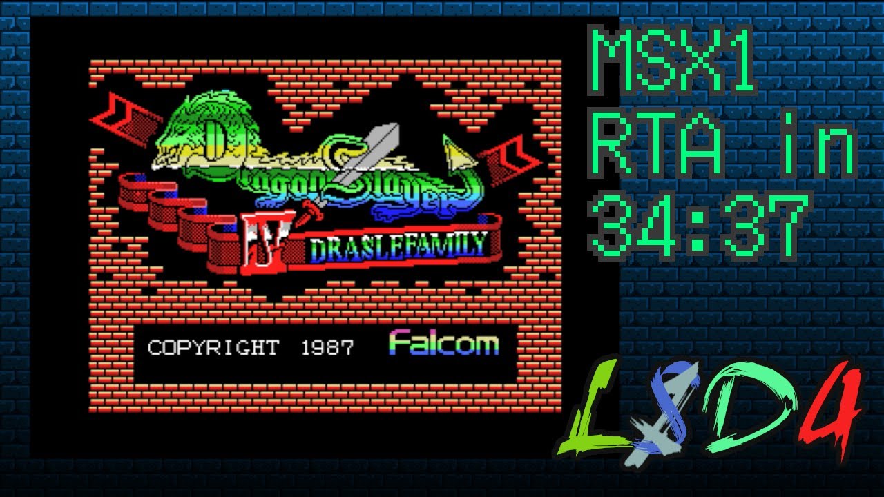(MSX1) ドラゴンスレイヤー4 RTA / Dragon Slayer 4 (Legacy of the Wizard) RTA in 34:37 (2020 WR)