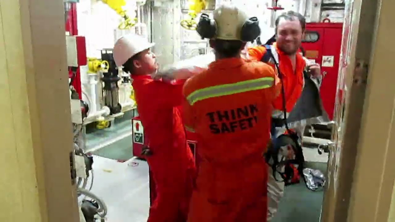 FIRE DRILL On board ship