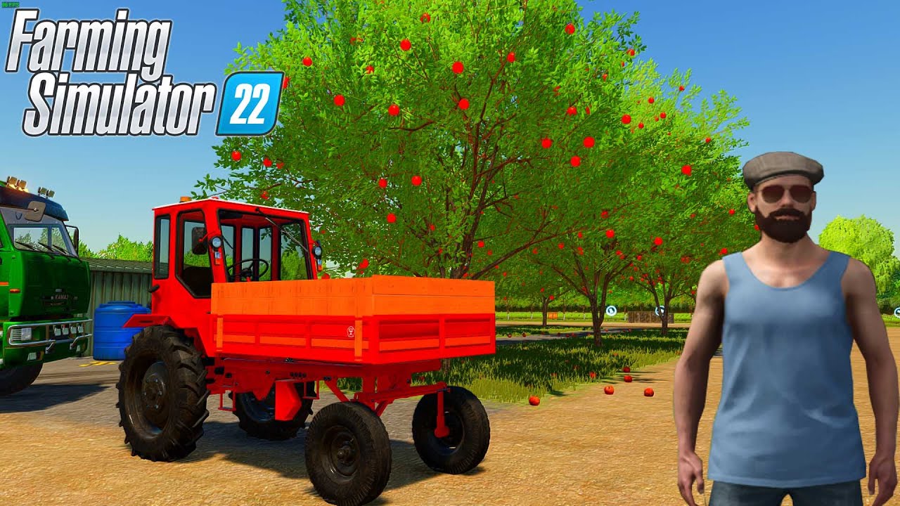 СВОЙ ЯБЛОНЕВЫЙ САД НА ФЕРМЕ .ВЫЖИВАЮ В ДЕРЕВНЕ FS 22 #17