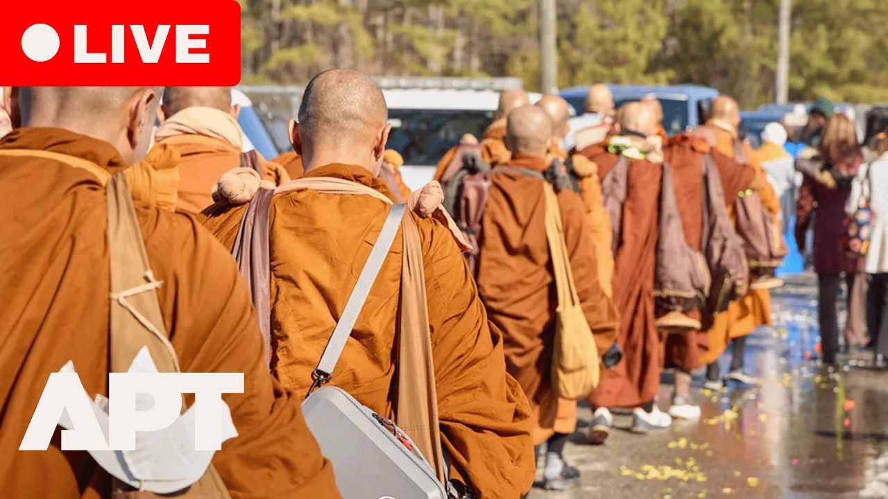 LIVE: Buddhist Monks Complete 2,300-Mile Walk for Peace, Arrive in Alexandria Virginia | APT