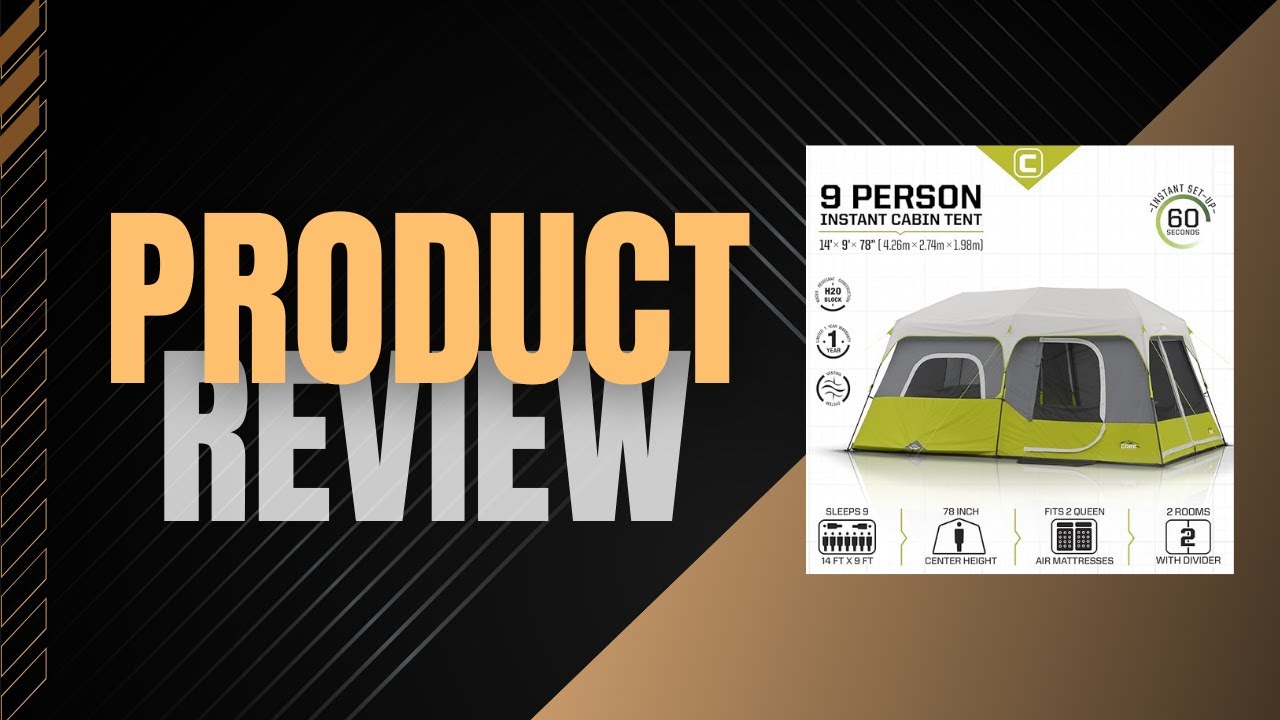 Core 9 Person Instant Cabin Tent Review | Quick Setup, Weather Protection & More!