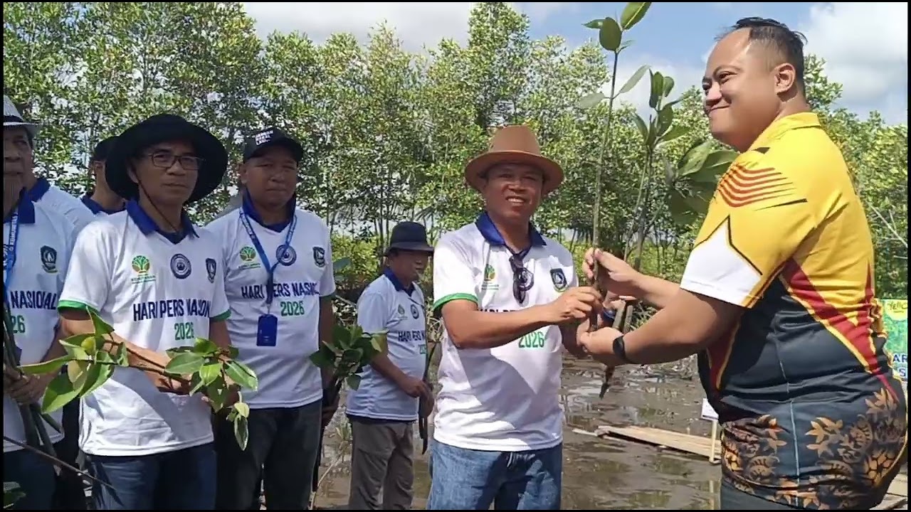 HPN 2026 KOMUNITAS JURNALIS KEPRI GELAR PENANAMAN MANGROVE DI PENAGA 