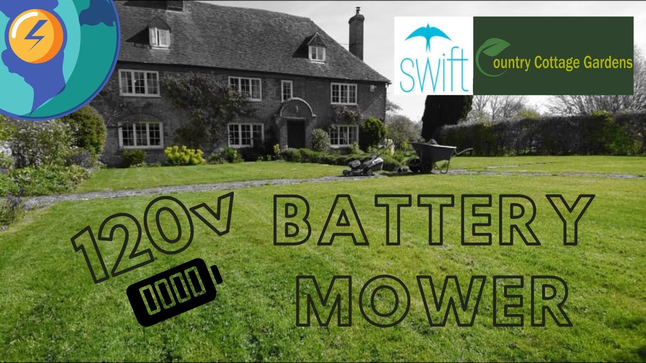 BATTERY LAWN MOWER REVIEW!!! ** How much can this Swift 120v MOWER cut? **
