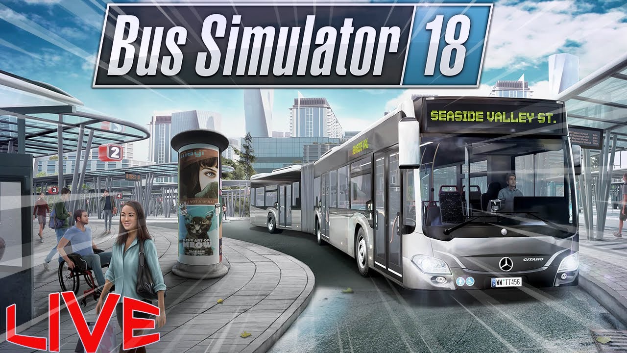 2021 Bus Simulator 18 Gameplay with Logitech g923 steering wheel